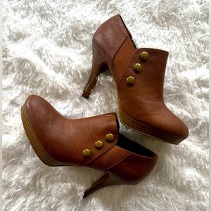 Brown Leather Ankle Boots